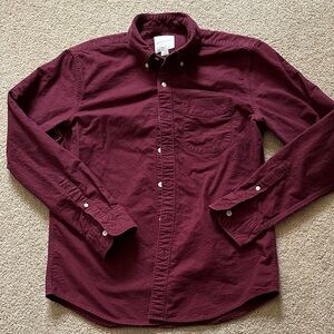 American Eagle Outfitters Maroon Casual Button-Down Shirt